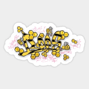 Graffiti Bees Sticker